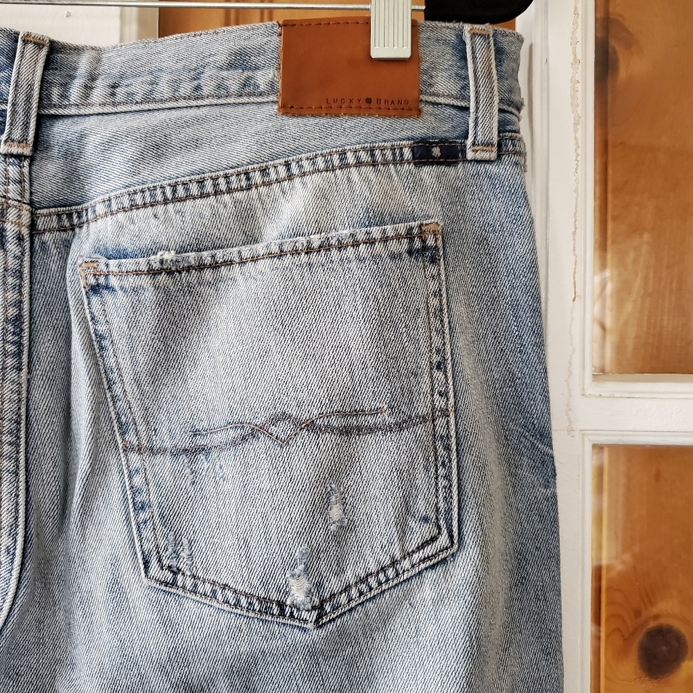 Lucky brand destroyed mid rise mom jeans 4 27 - Picture 11 of 12